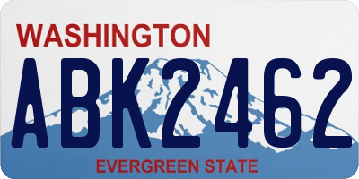 WA license plate ABK2462