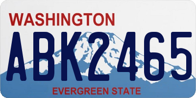 WA license plate ABK2465