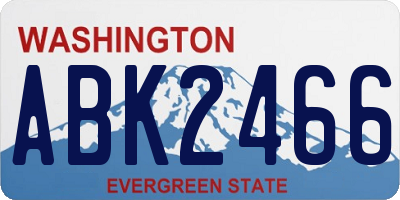 WA license plate ABK2466