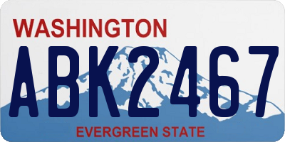 WA license plate ABK2467