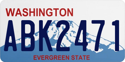 WA license plate ABK2471