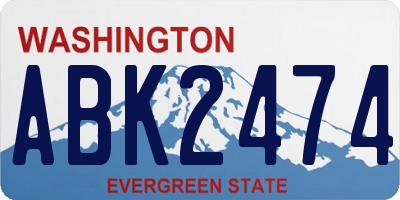 WA license plate ABK2474