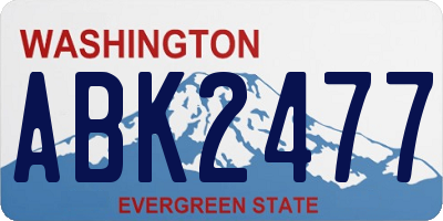 WA license plate ABK2477