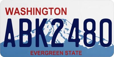 WA license plate ABK2480