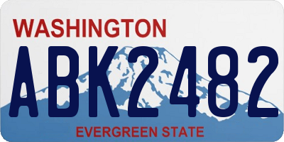 WA license plate ABK2482