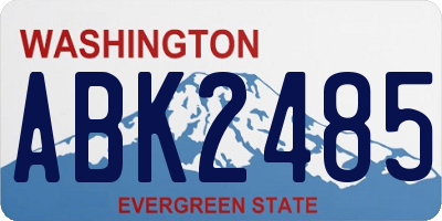 WA license plate ABK2485