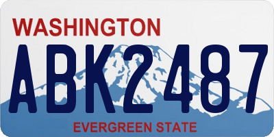 WA license plate ABK2487