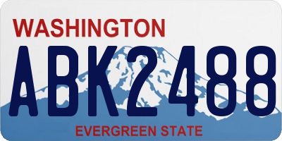 WA license plate ABK2488