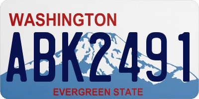 WA license plate ABK2491