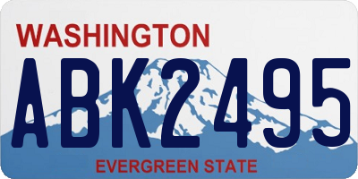 WA license plate ABK2495