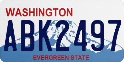 WA license plate ABK2497