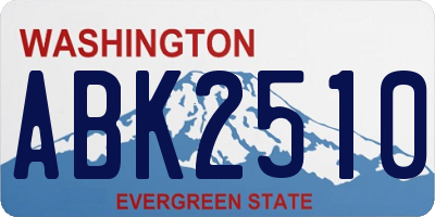 WA license plate ABK2510