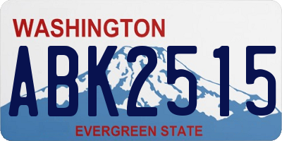 WA license plate ABK2515