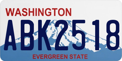 WA license plate ABK2518