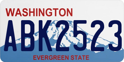 WA license plate ABK2523
