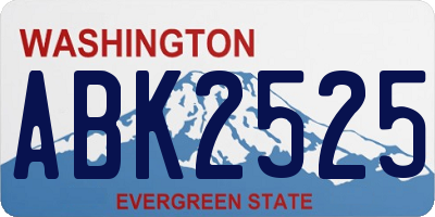 WA license plate ABK2525