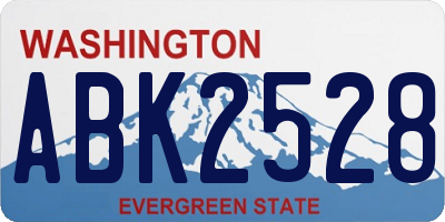 WA license plate ABK2528