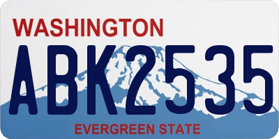 WA license plate ABK2535