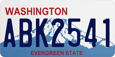 WA license plate ABK2541