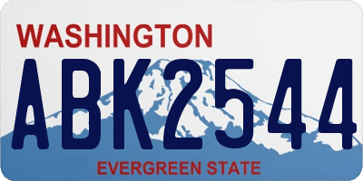 WA license plate ABK2544