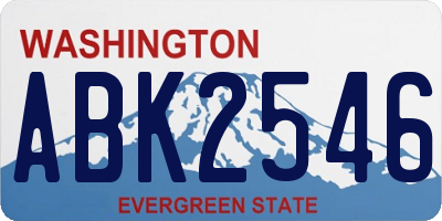 WA license plate ABK2546