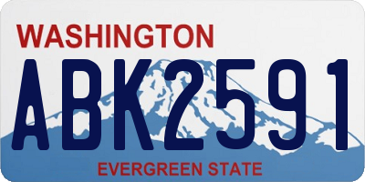 WA license plate ABK2591