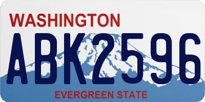 WA license plate ABK2596