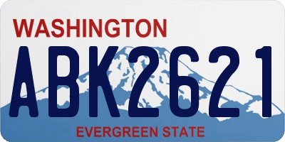WA license plate ABK2621