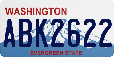 WA license plate ABK2622