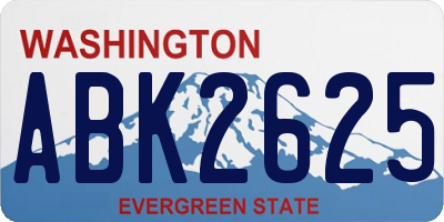 WA license plate ABK2625