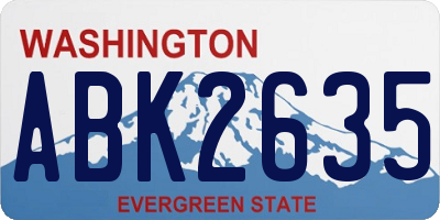 WA license plate ABK2635