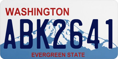 WA license plate ABK2641