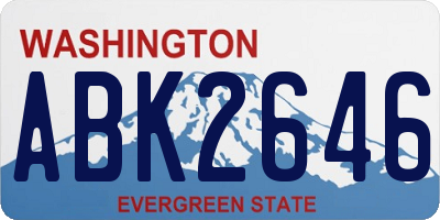 WA license plate ABK2646