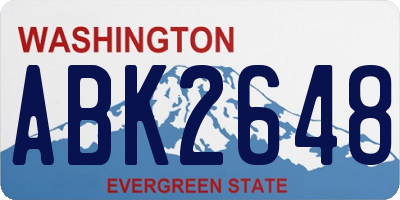 WA license plate ABK2648