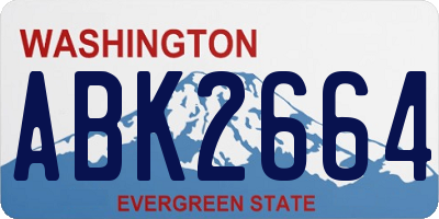 WA license plate ABK2664