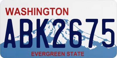 WA license plate ABK2675
