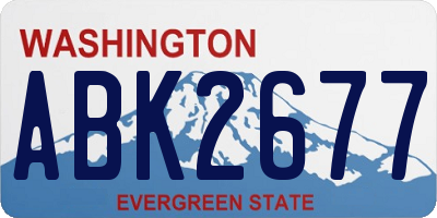 WA license plate ABK2677