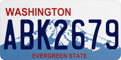 WA license plate ABK2679