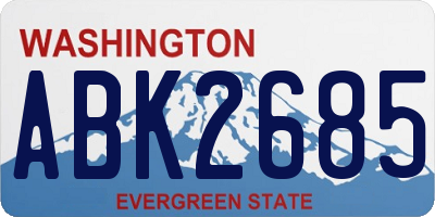 WA license plate ABK2685