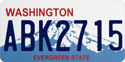 WA license plate ABK2715
