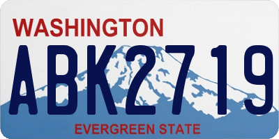 WA license plate ABK2719