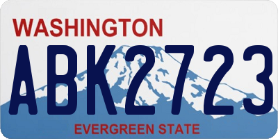 WA license plate ABK2723
