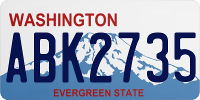 WA license plate ABK2735