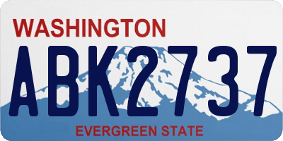 WA license plate ABK2737
