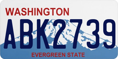WA license plate ABK2739