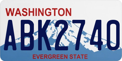 WA license plate ABK2740