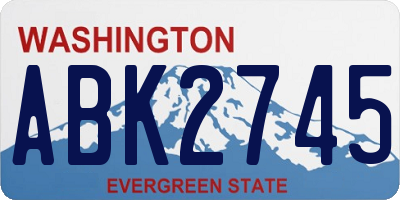 WA license plate ABK2745