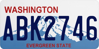 WA license plate ABK2746