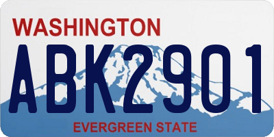 WA license plate ABK2901