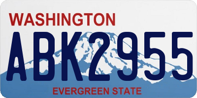 WA license plate ABK2955